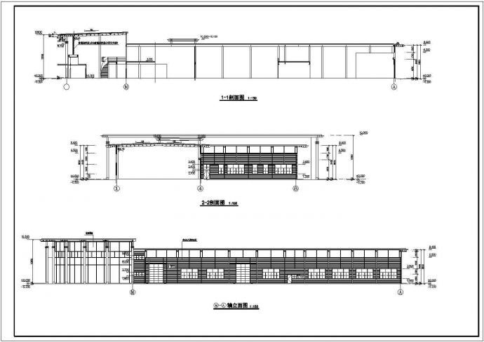 宁波市某奔驰车汽车展厅建筑设计方案图_图1