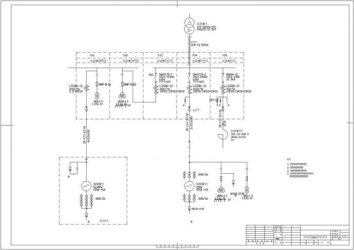 发电机出口10kV配电装置接线CAD图_图1