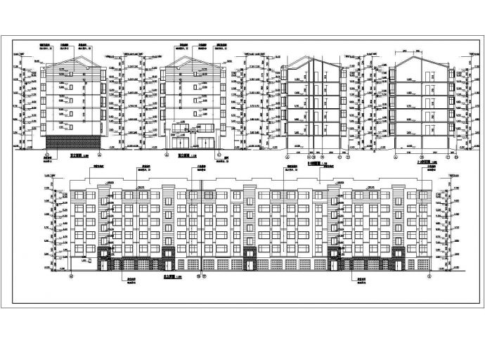 某小区6层砌体结构住宅楼建筑设计方案图_图1
