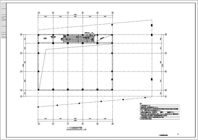 某地中型单层框架结构体育馆结构图_图1