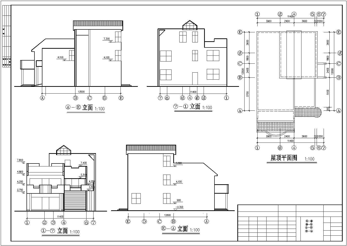 某地方翡翠山庄别墅建筑规划设计图纸