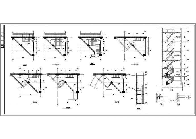 某地大型科技训练楼建筑施工图（共18张）_图1