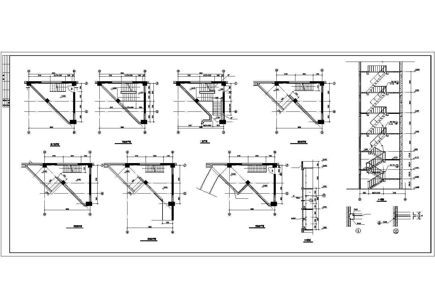 某地大型科技训练楼建筑施工图（共18张）