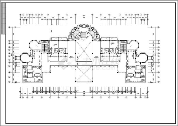 某地小型会所建筑设计施工图（共9张）-图一