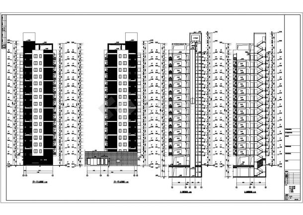 某十六层框架剪力墙结构办公楼建筑设计施工图-图二
