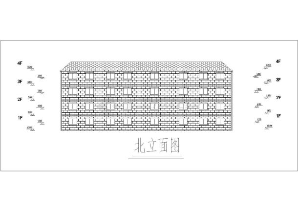 南方某地区四层住宅楼建筑设计方案图-图二