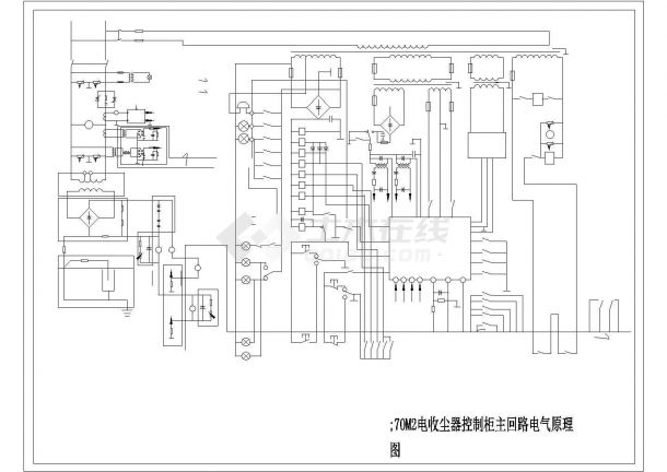 70M2电收尘器控制柜主回路电气原理CAD图-图一