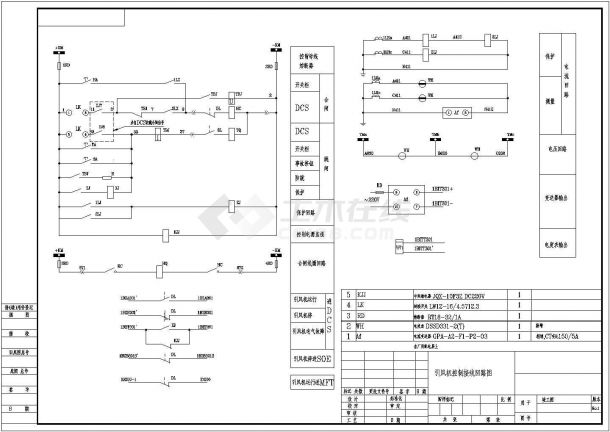 6KV电机控制接线CAD图-图一