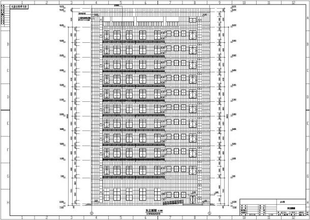 江西某地11层综合办公楼建筑设计施工图-图二