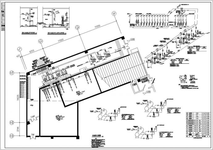 某工厂砖混结构消防水泵房工程施工图_图1