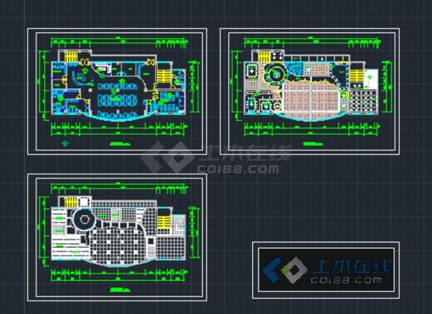 某网办公空间图纸-图一