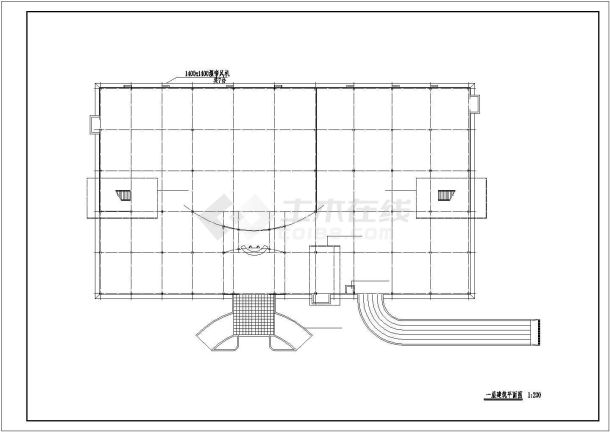 某地大型洗浴会所钢结构建筑施工图-图二