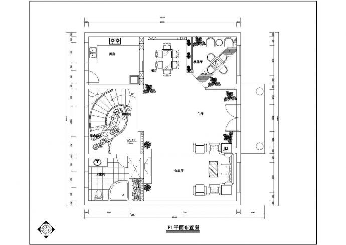 某地豪华别墅装修施工图纸（全套）_图1