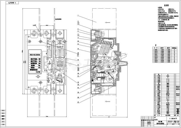 CM1-100L塑料外壳式断路器总装CAD图2-图一