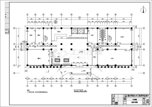 某地9层框架结构宾馆建筑设计图（毕业设计）-图二