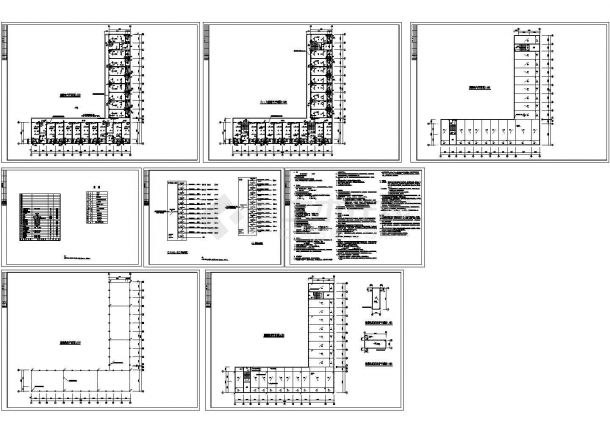 六层宿舍楼电气设计施工平面图-图一