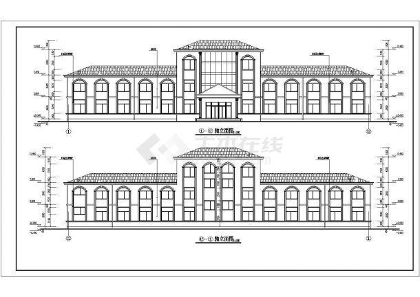 某企业三层砖混结构办公楼建筑设计方案-图一