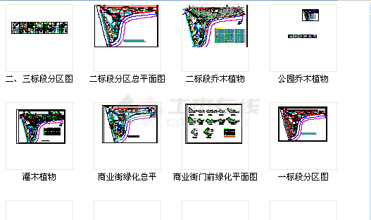 重庆某公园植物种植园林施工图（标注详细）-图一