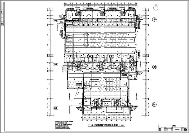 一套比较详细的半地下车库电气平面图-图一