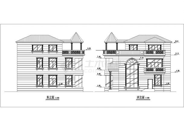 经典别墅建筑设计方案图（共4张）-图一