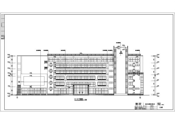 某地区六层框架结构综合办公楼建筑设计方案图纸-图一