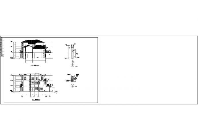 某市绿洲别墅建筑施工图（共12张）_图1