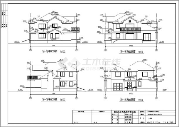 某地两层框架结构别墅建筑设计方案图纸-图一