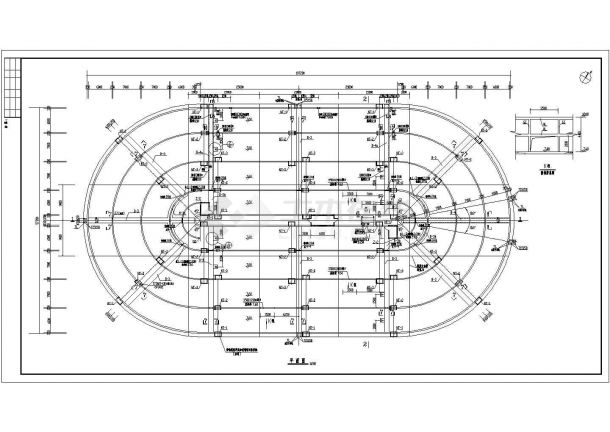 某地制革厂氧化沟设计施工平面详图-图二