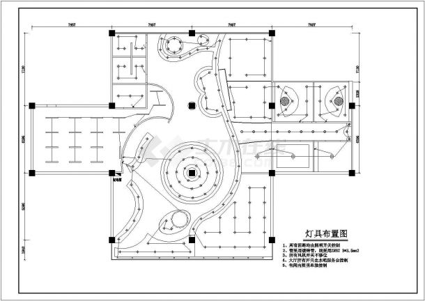 一套小型的铁板烧店的装修设计图纸-图一