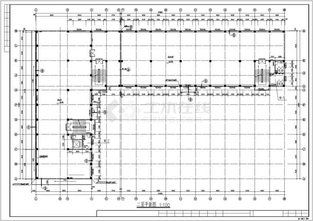 某地大型多层仓库建筑施工图（标注详细）-图二