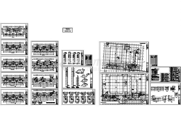 【西安】某商住大楼及地下车库采暖通风系统施工设计CAD图-图一