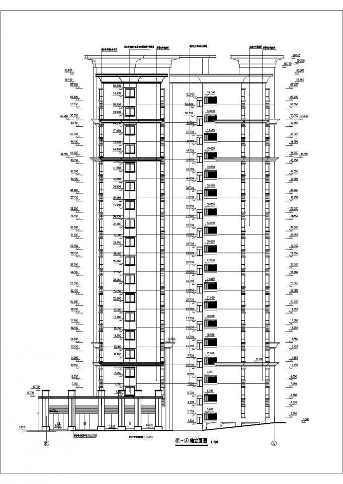 某地区十八层住宅楼建筑设计方案图_图1
