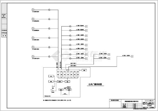 全套详细的弱电系统图设计模板CAD图纸-图一