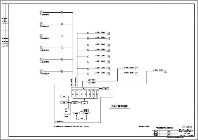 全套详细的弱电系统图设计模板CAD图纸_图1