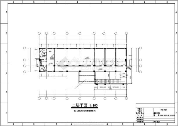 某地小型详细防汛仓库建筑设计图（共9张）-图二