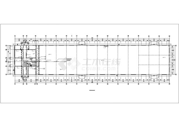 某地大型比较完整的检修车间建筑结构图-图二