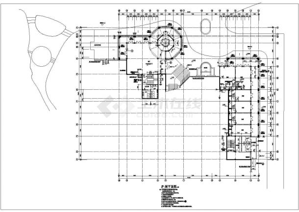 比较简单精美的会所详细建筑施工图-图一