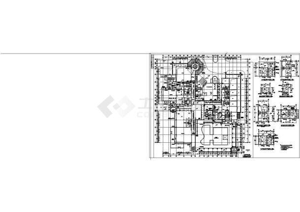 比较简单精美的会所详细建筑施工图-图二