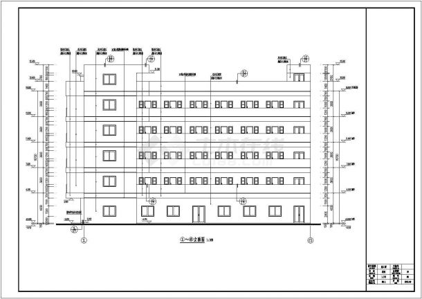 某地大型厂区内宿舍多层建筑方案设计图-图二