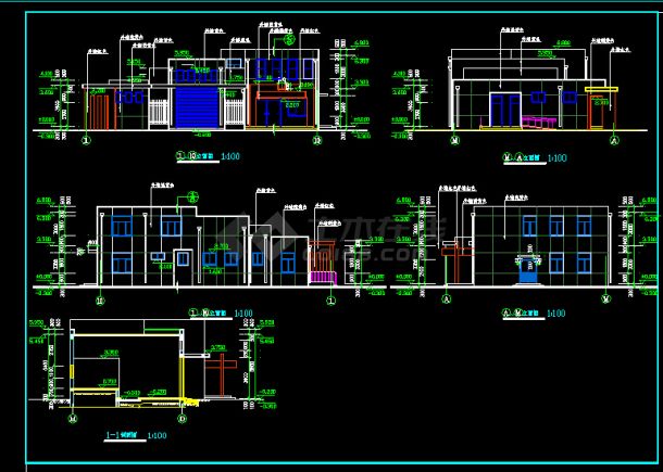 二层砖混结构362.6平米城市环卫班点转运站及公厕建筑图（含效果图11张）-图二