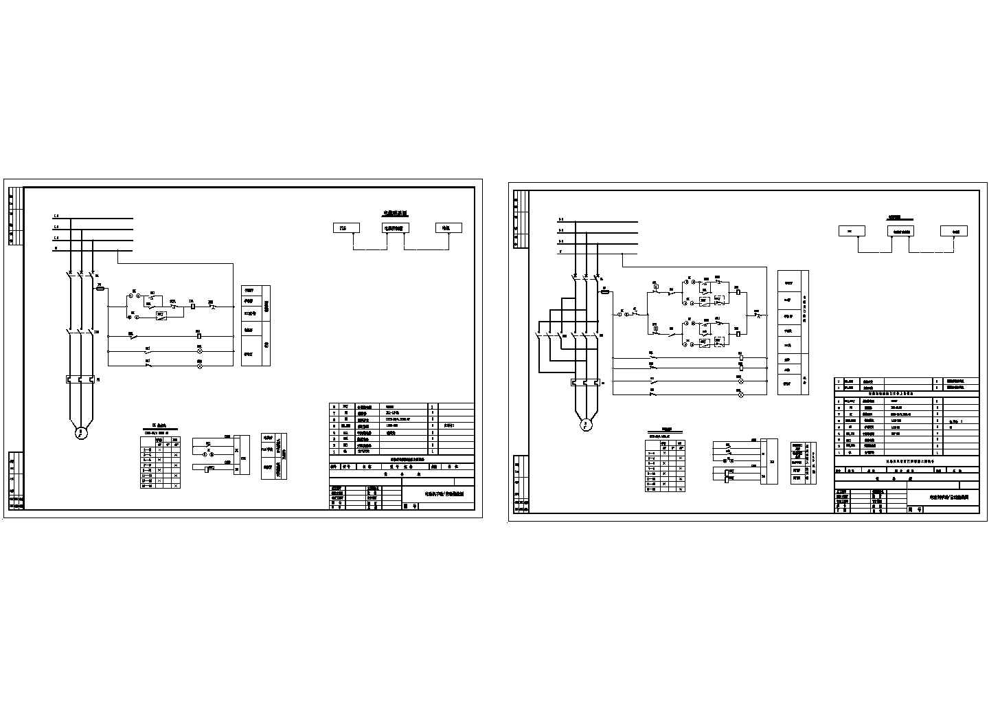 电动阀及电机手自动控制CAD图