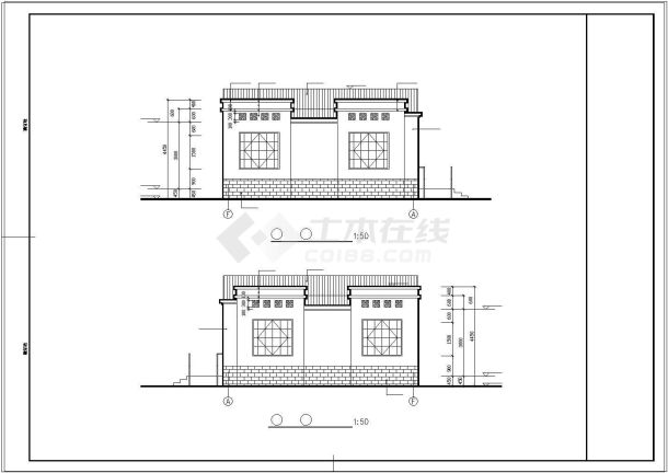 某地1层104.49平米砖混结构市城区土建公厕建筑图-图二