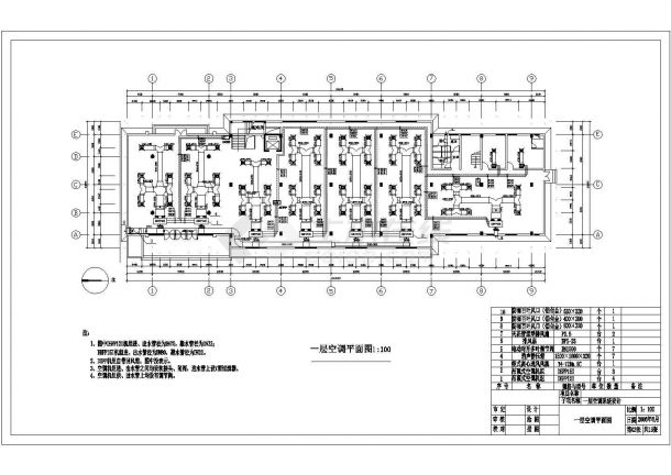 [广州]八层综合商务大楼楼空调系统设计cad施工图-图一