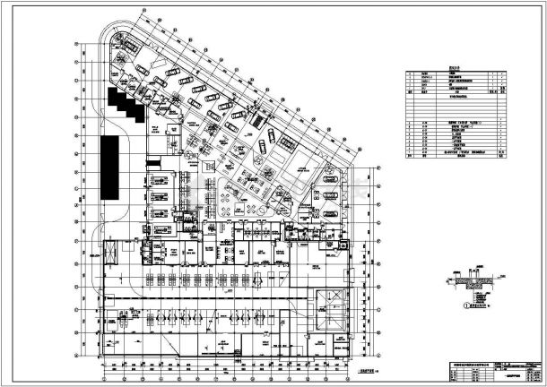 郑州某地奔驰汽车4S店建筑施工图纸-图二