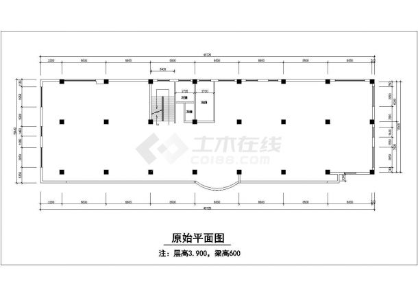 某一层办公场所室内装修全套施工图纸-图二