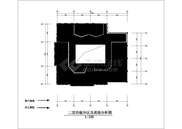 某地二层售楼中心室内装修建筑设计方案-图二