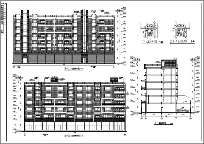 某地6层框架结构住宅楼建筑设计方案图_图1