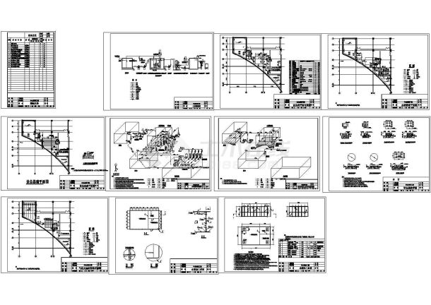 某商业中心中水处理工程设计图纸（含目录、共11张）-图一