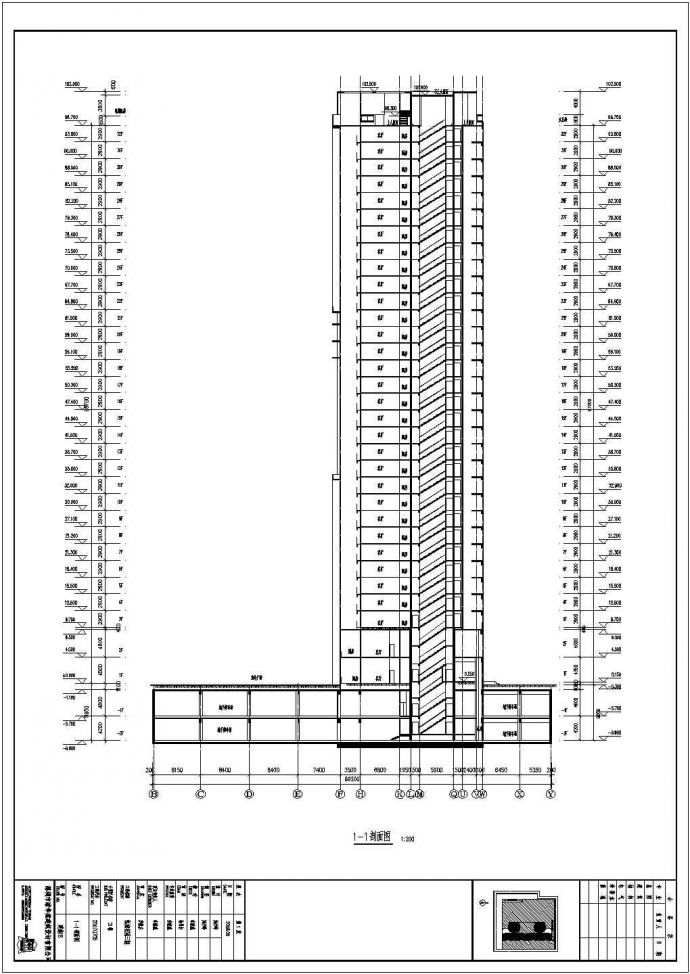 某地32层框剪结构住宅楼建筑设计方案图_图1