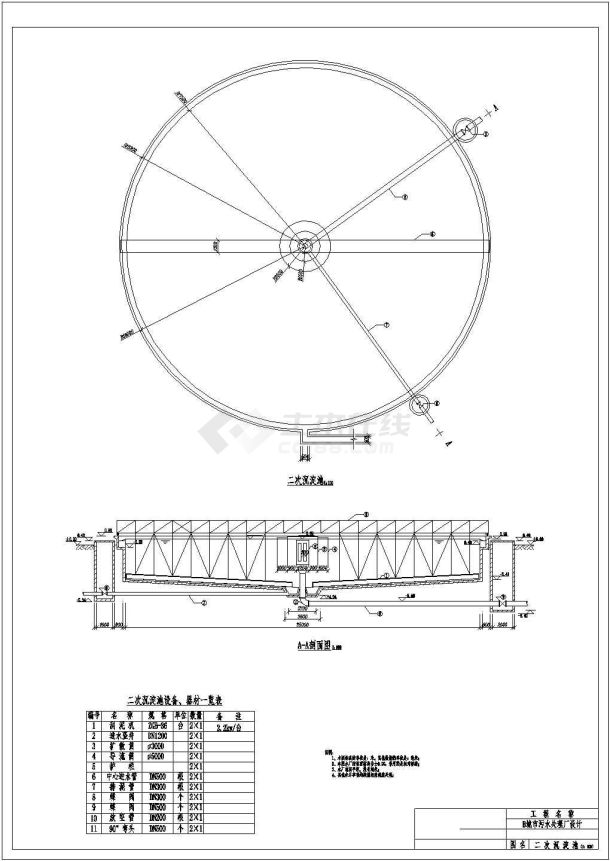 20000m3_d生活污水处理厂图纸-图一